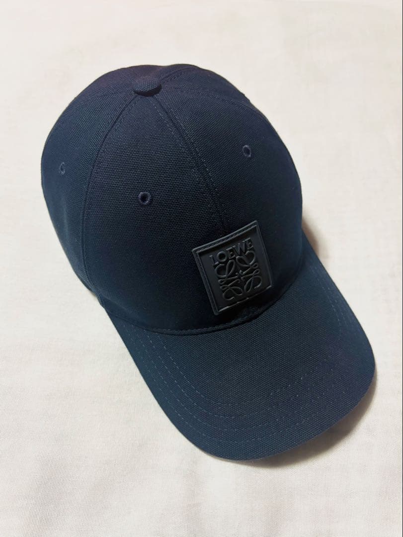 LOEWE ロエベ ロゴキャップ ネイビー サイズ59 納品書 タグ 箱付き LOEWE ロエベ ロゴキャップ ネイビー サイズ59 納品書 タグ 箱付き