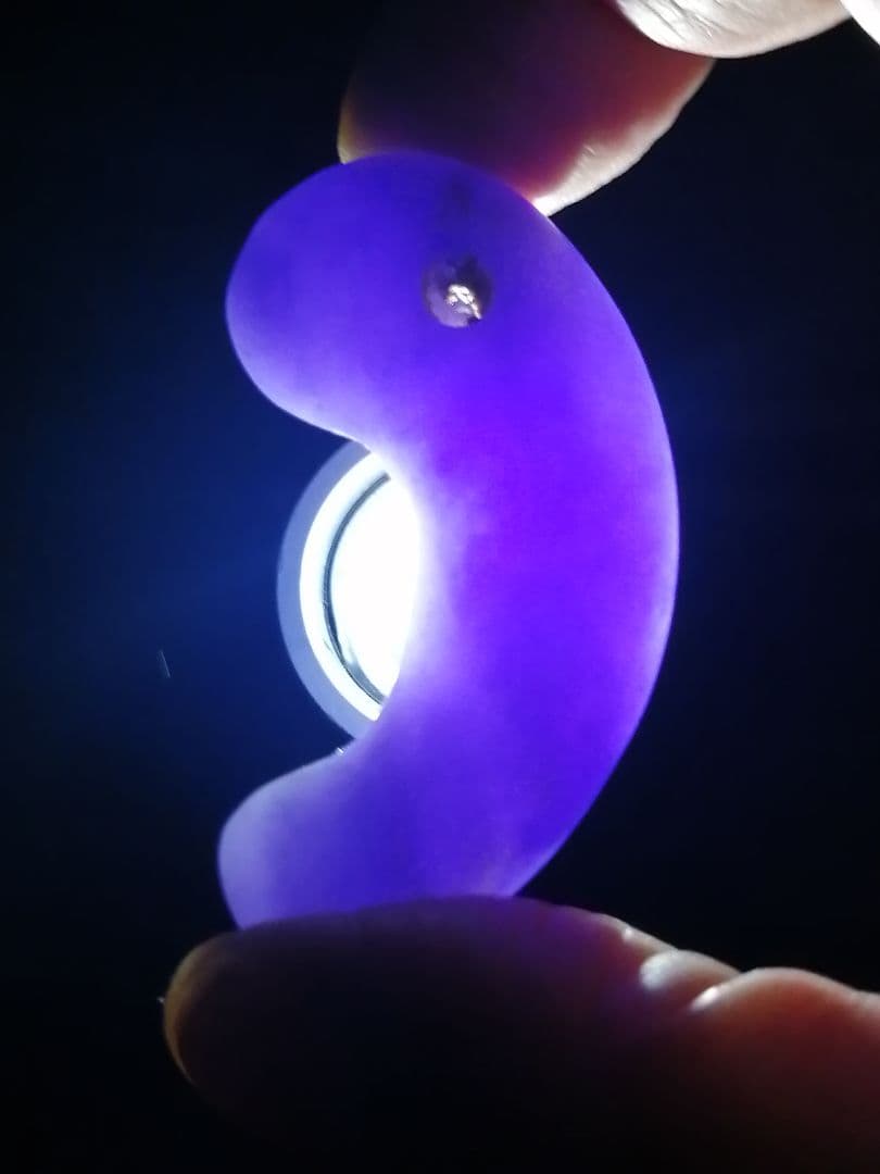 ★【ジャッキー】古墳期　『糸魚川紫翡翠勾玉』5.20cm。超琅玕翡翠。宝石