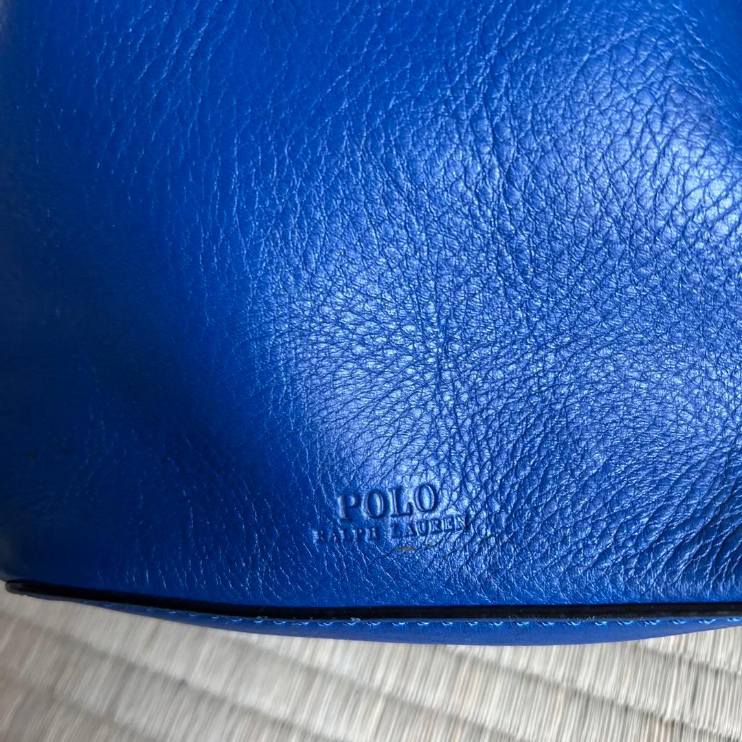 POLO RALPH LAUREN 青 バケットバッグ タッセル付き - メルカリ