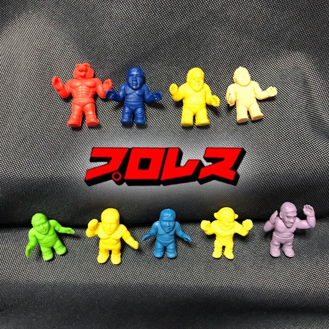 当時物・レトロ】プロレス 消しゴム 9点【ガシャポン】 - メルカリ