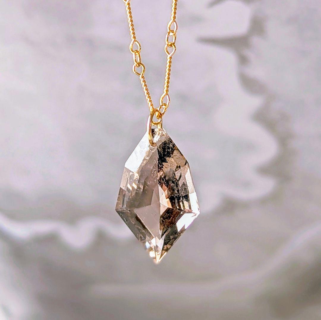 ♢N♢K18 大粒スモーキークォーツ 6.1ct ネックレスチャーム