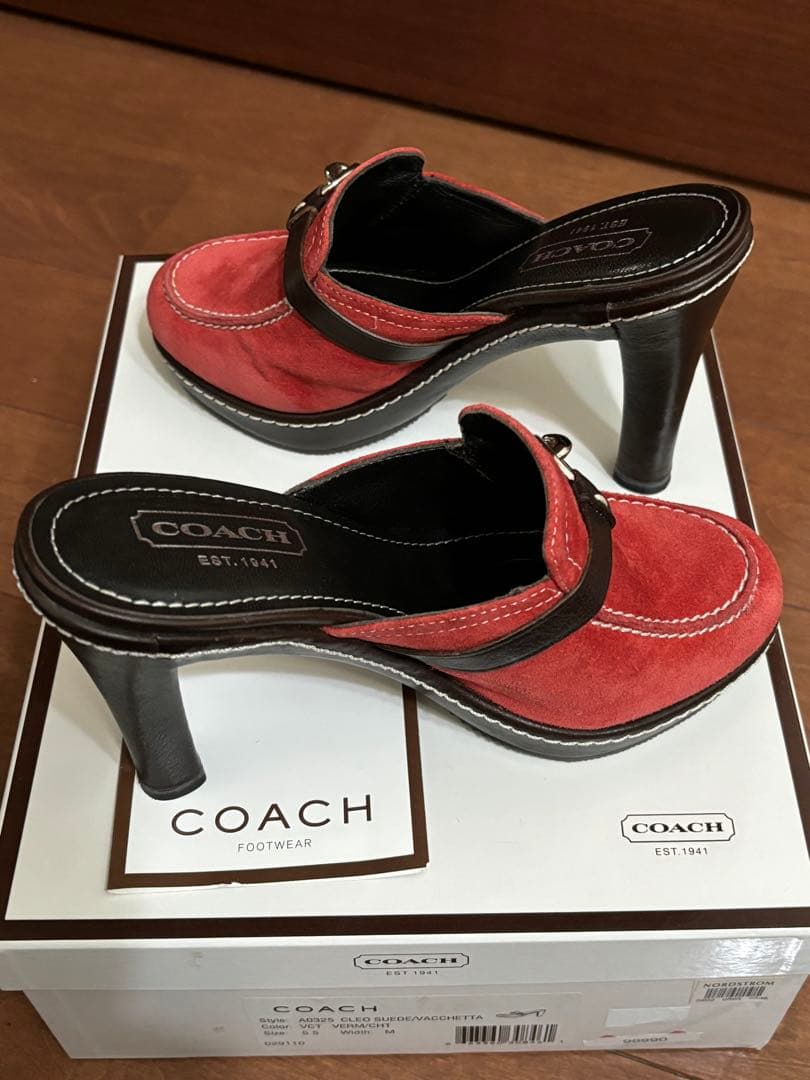 KANAKO様専用 新品未使用 COACH ミュール スエード 本革包み