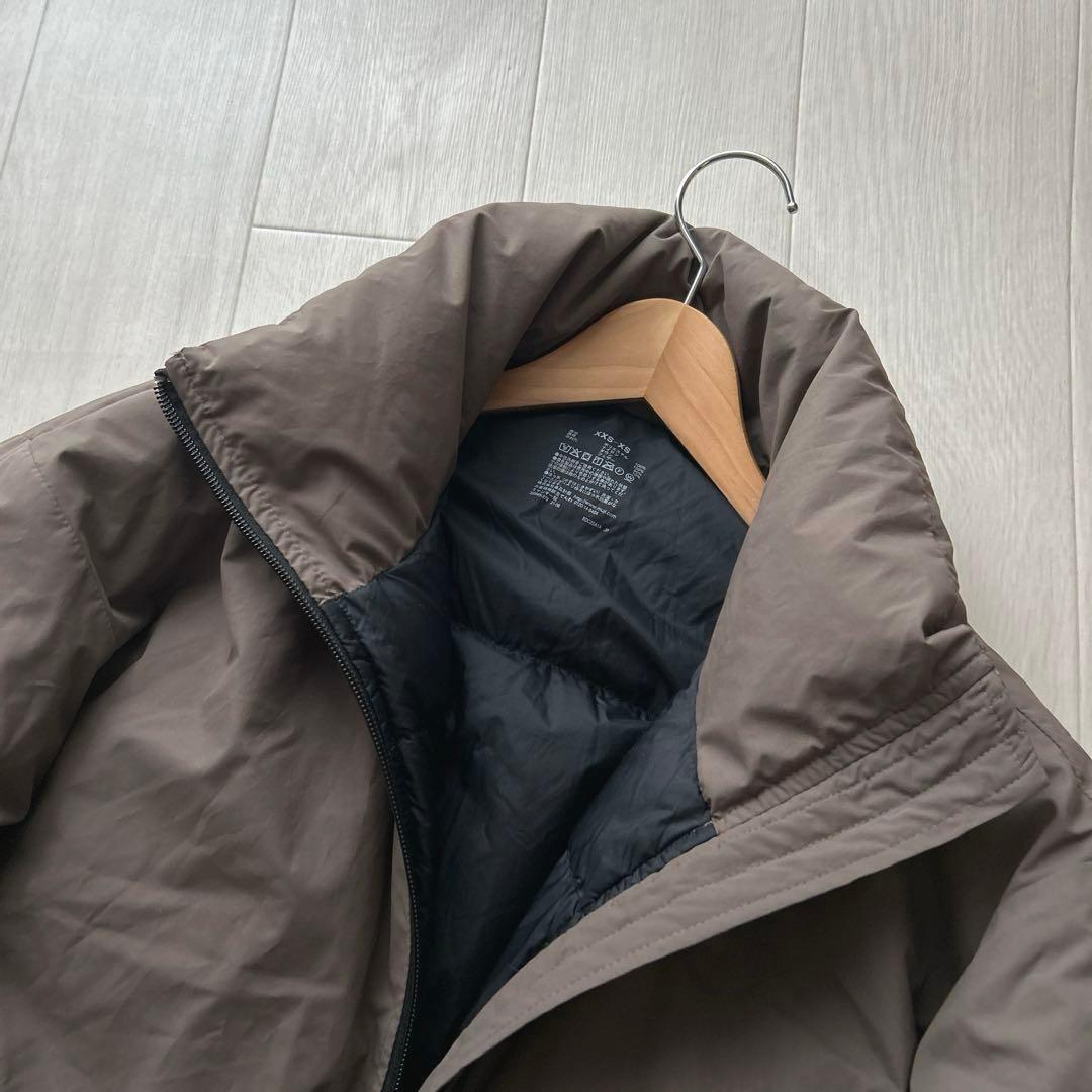 3回着 MUJI 無印良品 水を弾くスタンドカラーダウンコートオーバー