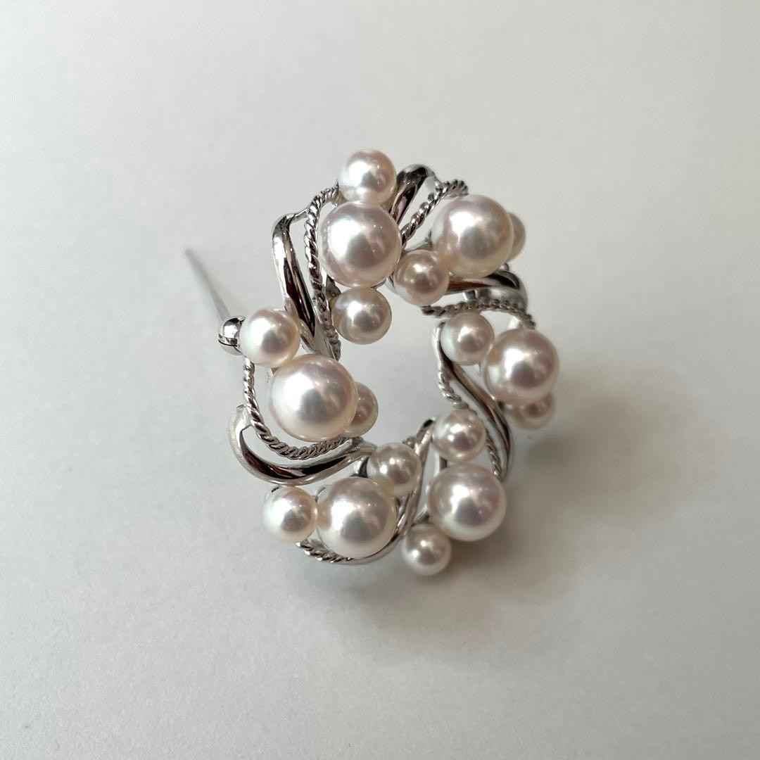 ミキモト ブローチ あこや真珠 本真珠 入学式 卒業式 パールブローチ