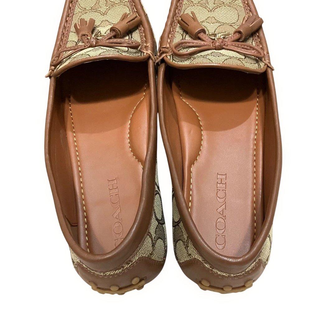 本日限定値引‼️美品‼️箱付❣️COACH モカシン ベージュ/ブラウン