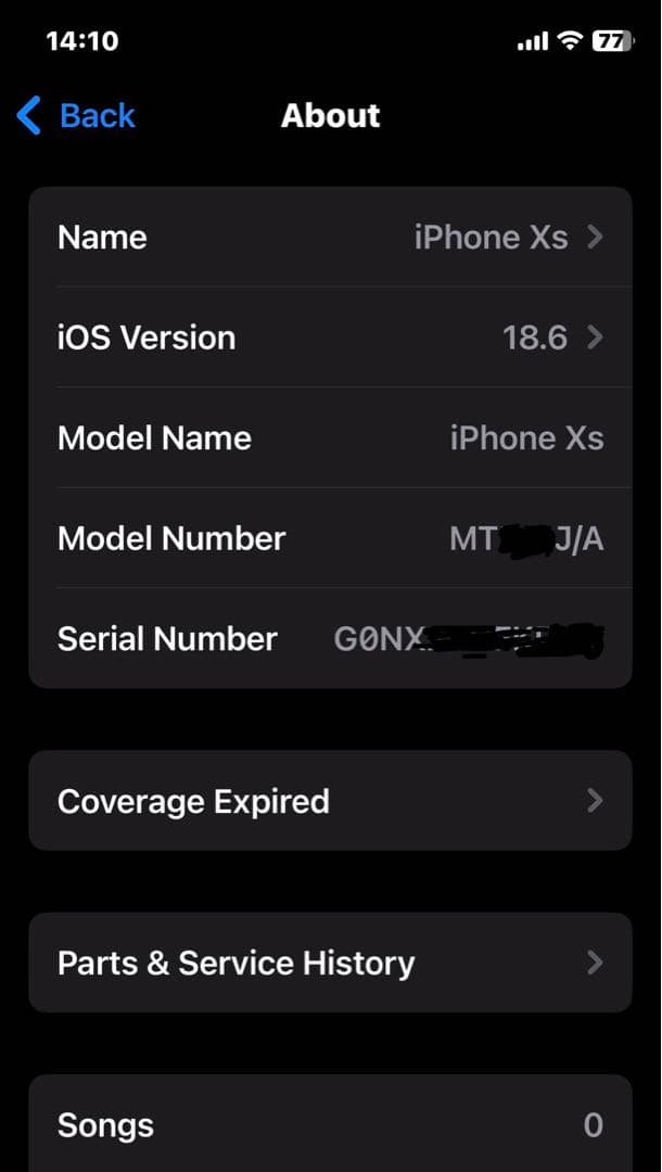 携帯電話本体 IPhone XS -Touchscreen problem- SIM Free