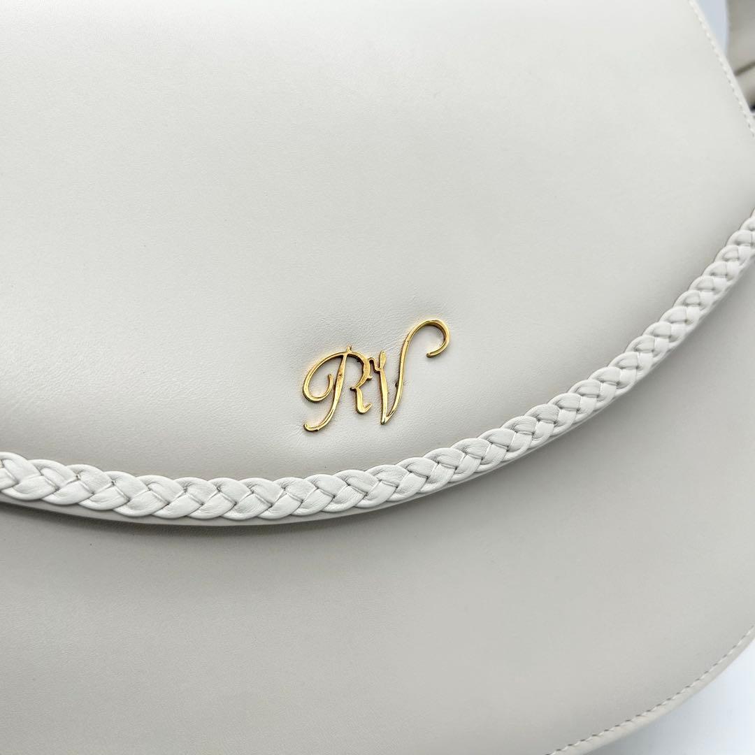激レア品】 ロジェヴィヴィエ ワンショルダーバッグ レザー 白 ロゴ