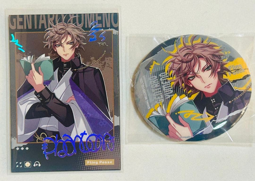 ヒプマイ 中国 缶バッジ チェキ風カード 夢野幻太郎 - メルカリ