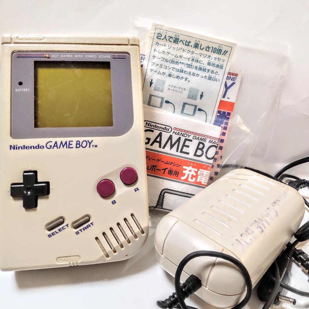 任天堂 初代 ゲームボーイ GAMEBOY DMG-01 充電式アダプタ付き - メルカリ