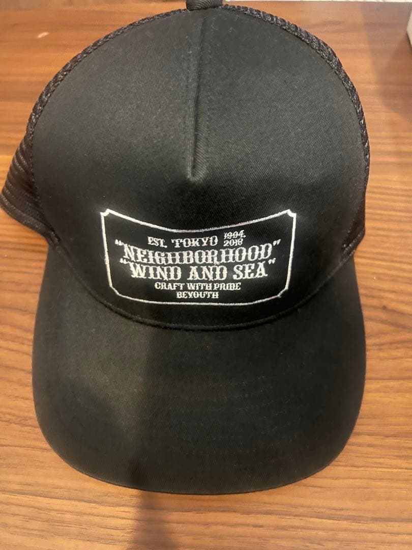 NEIGHBORHOOD WIND AND SEA メッシュキャップ黒 WIND AND SEA ウィンダンシー キャップ NEIGHBRHOOD メッシュキャップ