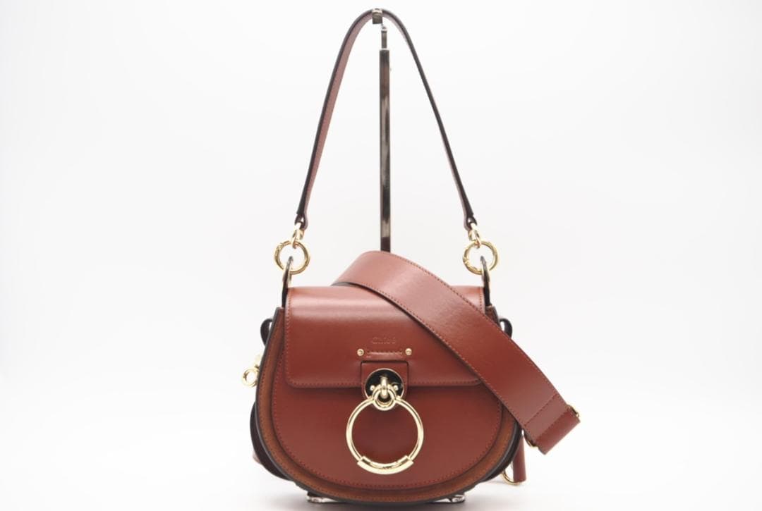 Chloe ショルダーバッグ シャイニー＆スエードレザー製 Tessスモール A