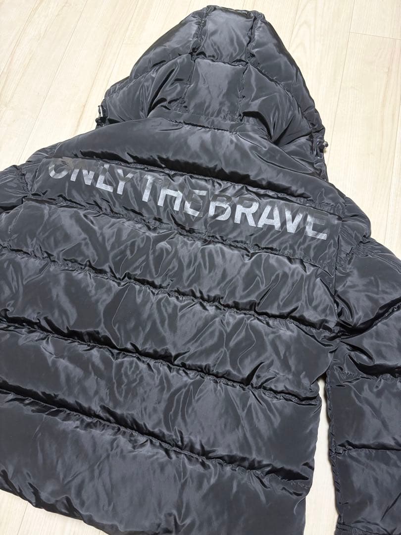 DIESEL ダウンジャケット ONLY THE BRAVE ブラック Mサイズ - メルカリ