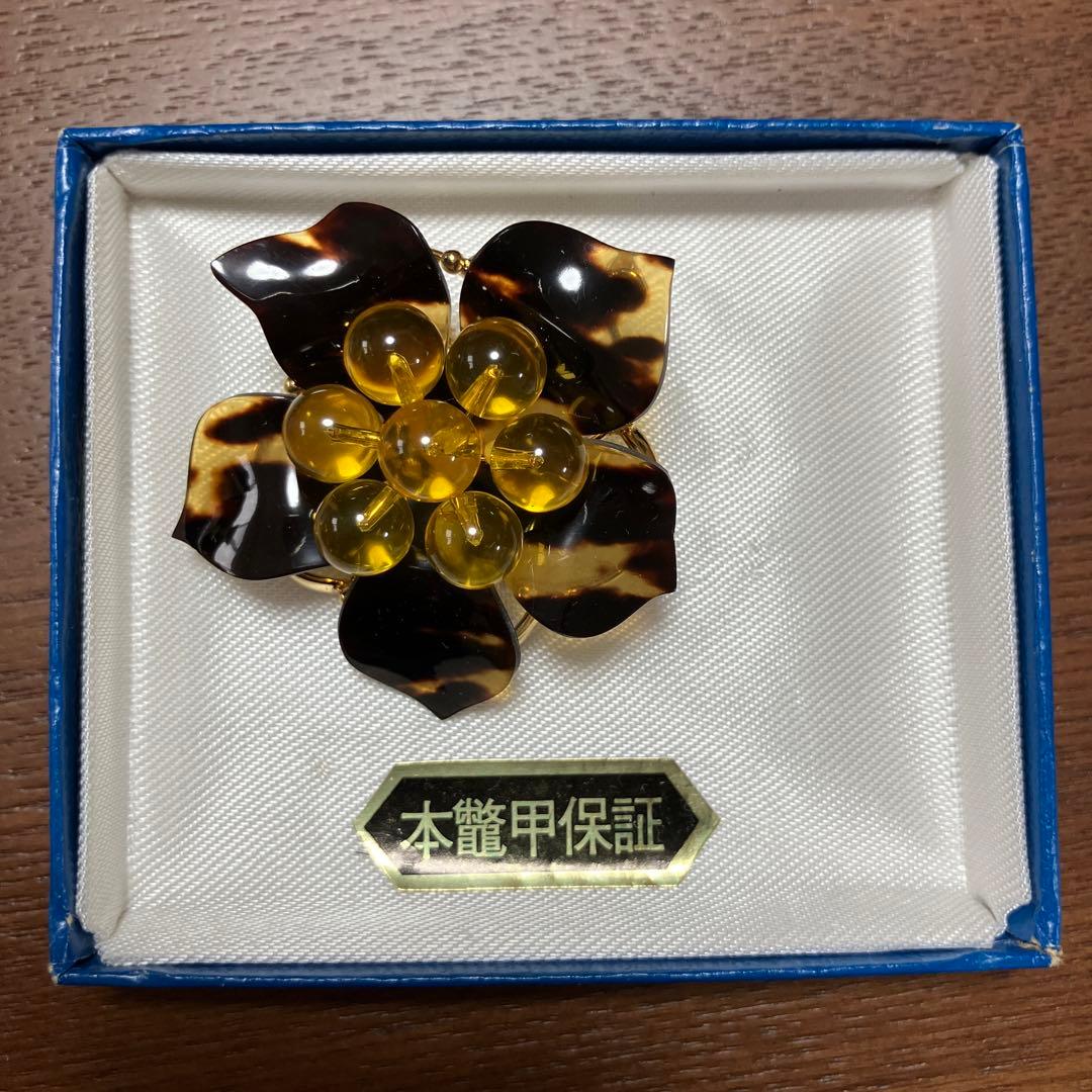 本鼈甲 べっこう ブローチ 長崎 トータス・ジュエリー甲 本鼈甲保証