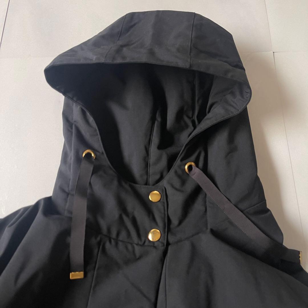 美品 ルルウィルビー アルアバイル 中綿ケープコート ポンチョ 定価