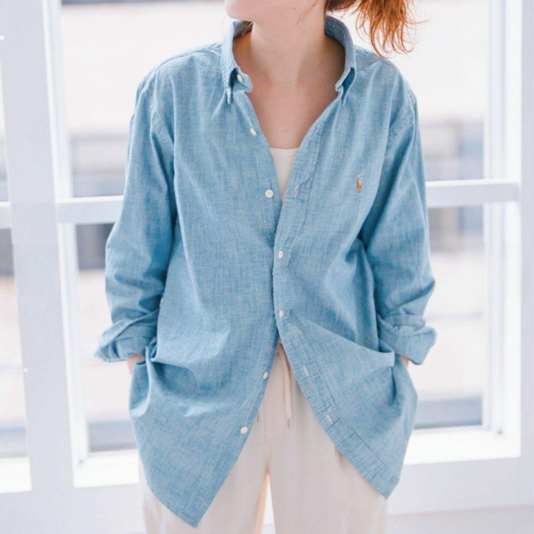 未使用級 ポロラルフローレン ダンガリーシャツ マルチポニー