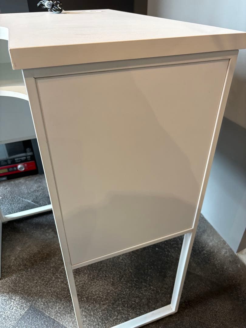 L字ホワイトコーナーカウンターデスコンセント付きト*モ様 L字ホワイト