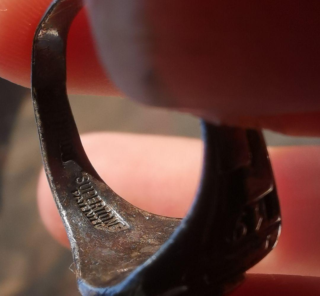 希少30sカレッジリングビンテージアンティークsupertoneアメリカ10K