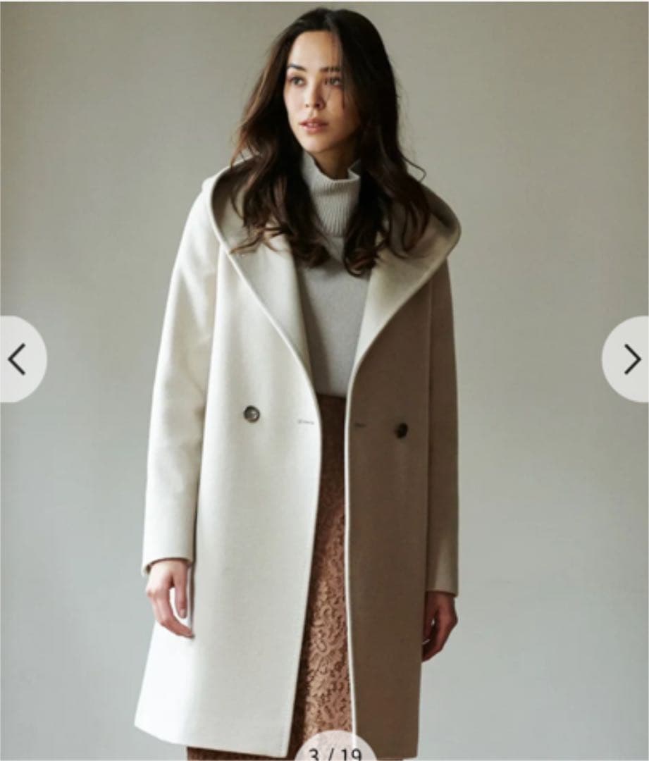 23区 ウールアンゴラビーバーフーデッドコート 新品 - メルカリ