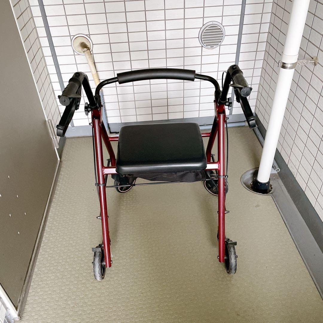 HAIBOO 歩行器 高齢者用 折りたたみ 軽量 低め 座れる シルバーカー