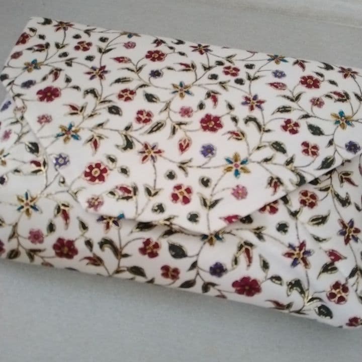 笹蔓手金更紗 数寄屋袋 京都 鈴木時代裂研究所 謹製 新品未使用品