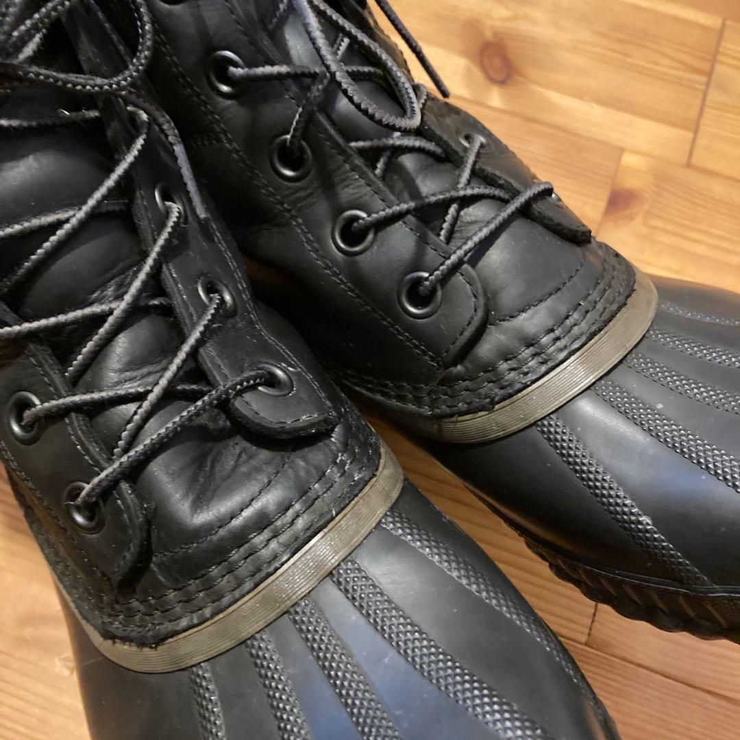 ソレル　ウインターブーツ　防水ブラックレースアップブーツ 27.5cm