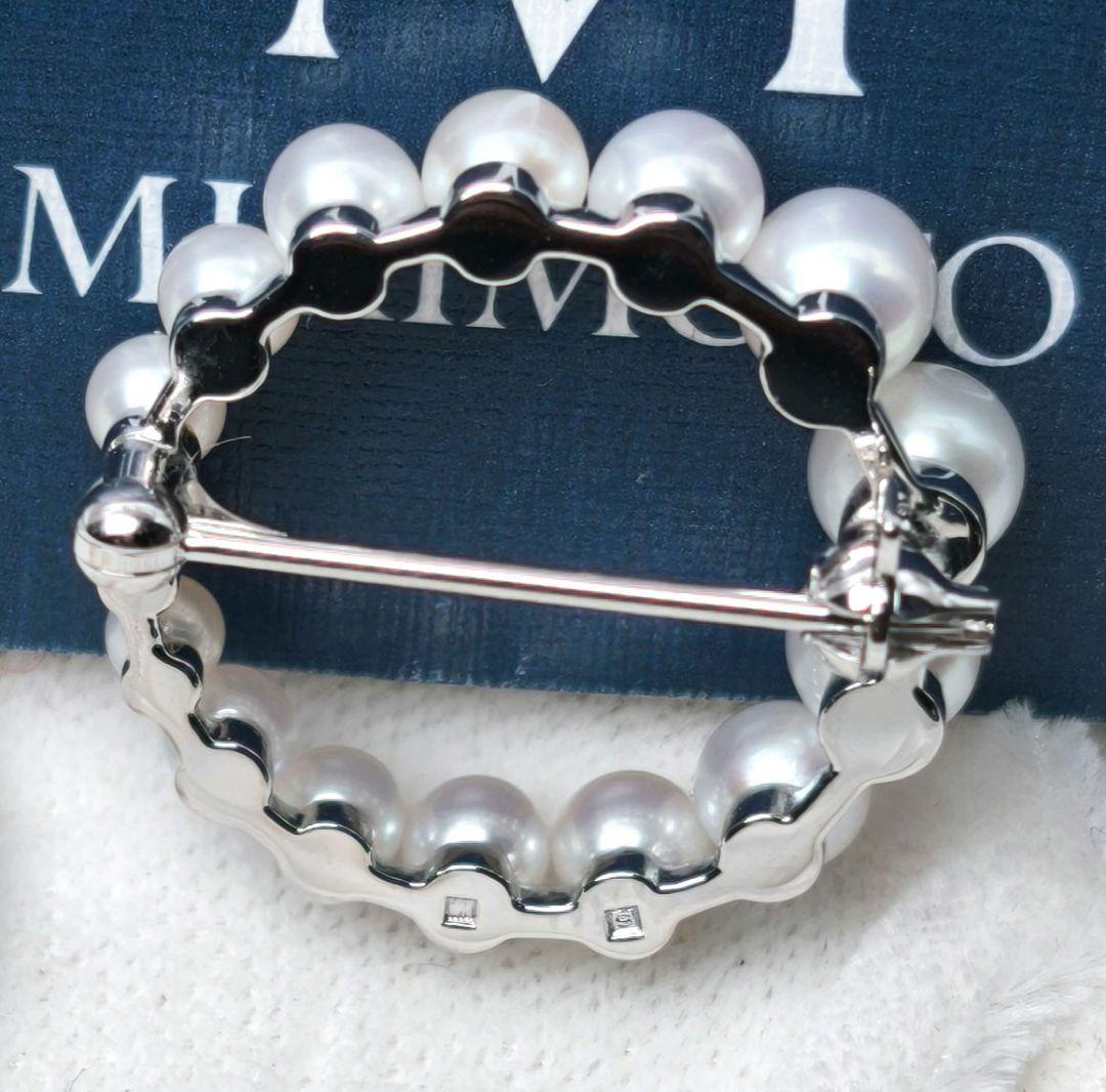 未使用級 最高級】ミキモト ブローチ パール サークル 皇室御用達 箱