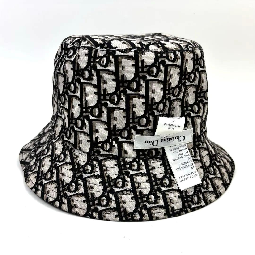 タグ付 ディオール テディ オブリーク リバーシブル バケットハット