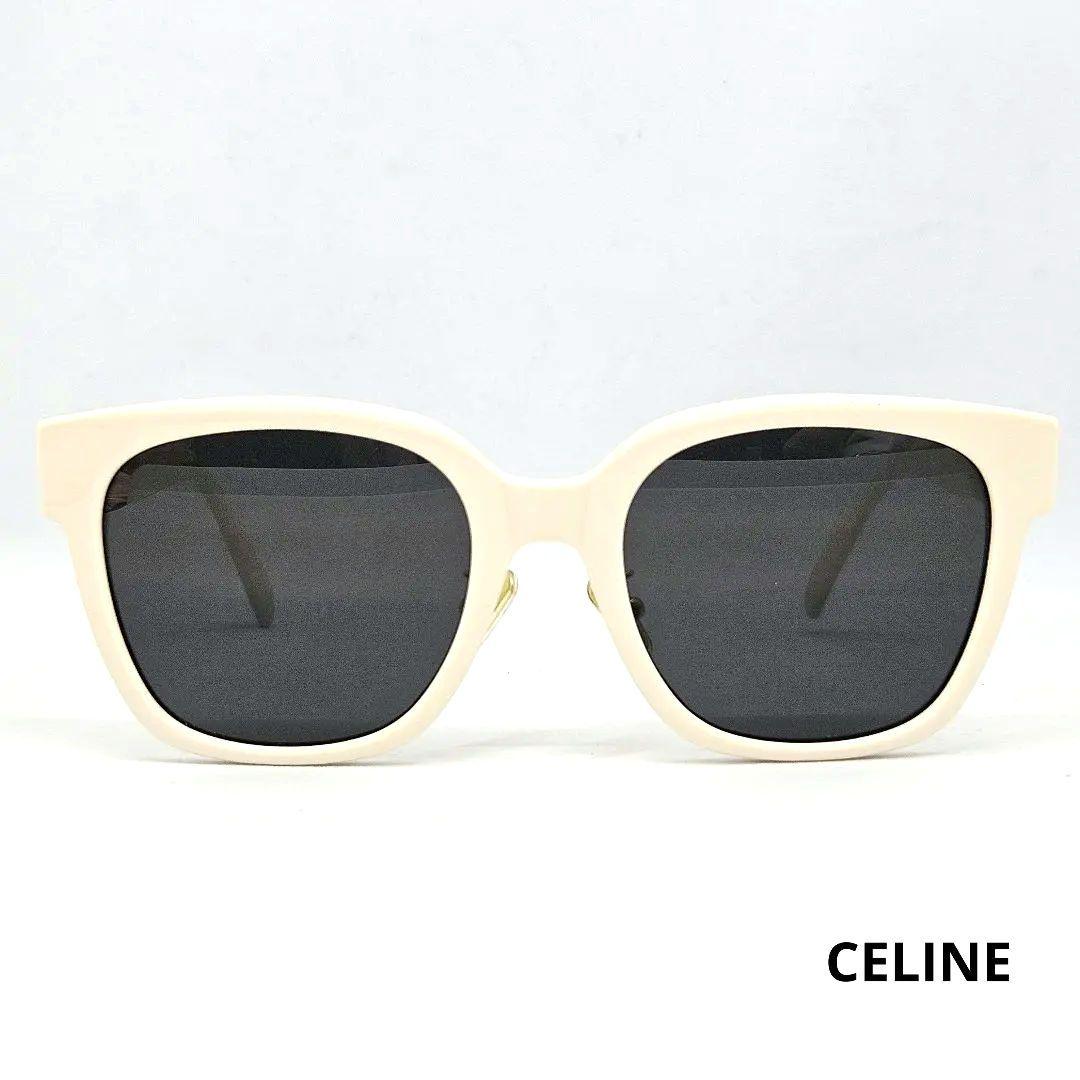 CELINE セリーヌ CL4S222C サングラス 白 ショルダーケース付き - メルカリ