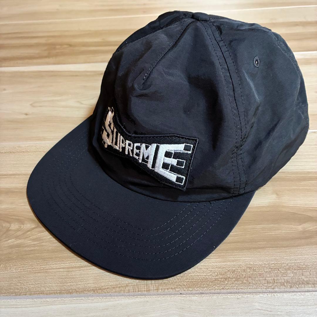 SUPREME ブラック キャップ ナイロン ジェットキャップ - メルカリ