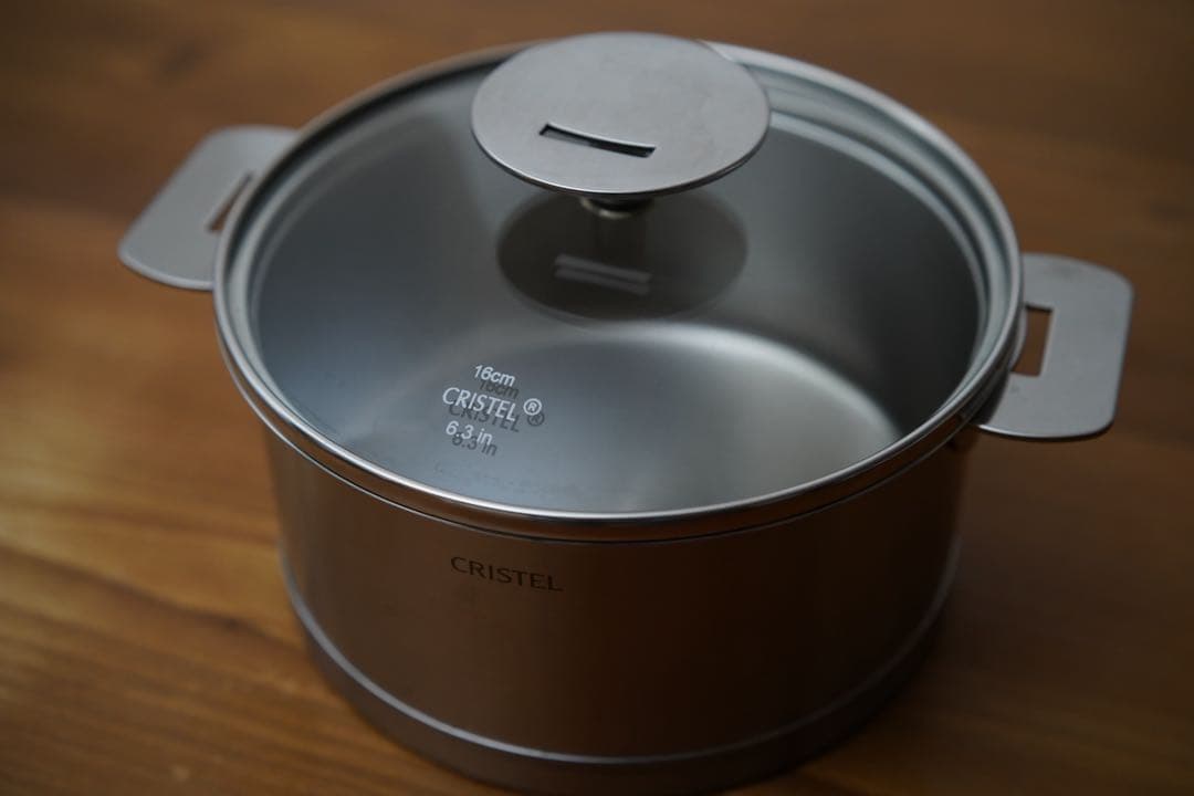 CRISTEL クリステル L 深鍋 14cm ドームガラスふた付き - メルカリ
