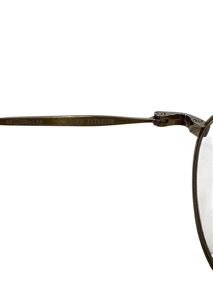 金子眼鏡 チタン ゴールド オーバルフレーム メガネ 45⬜︎20-138 現状