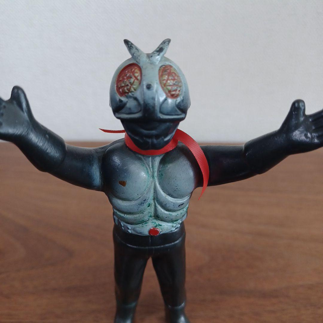 当時物バンダイ「バンザイ仮面ライダー」希少ミニソフビフィギュア2体