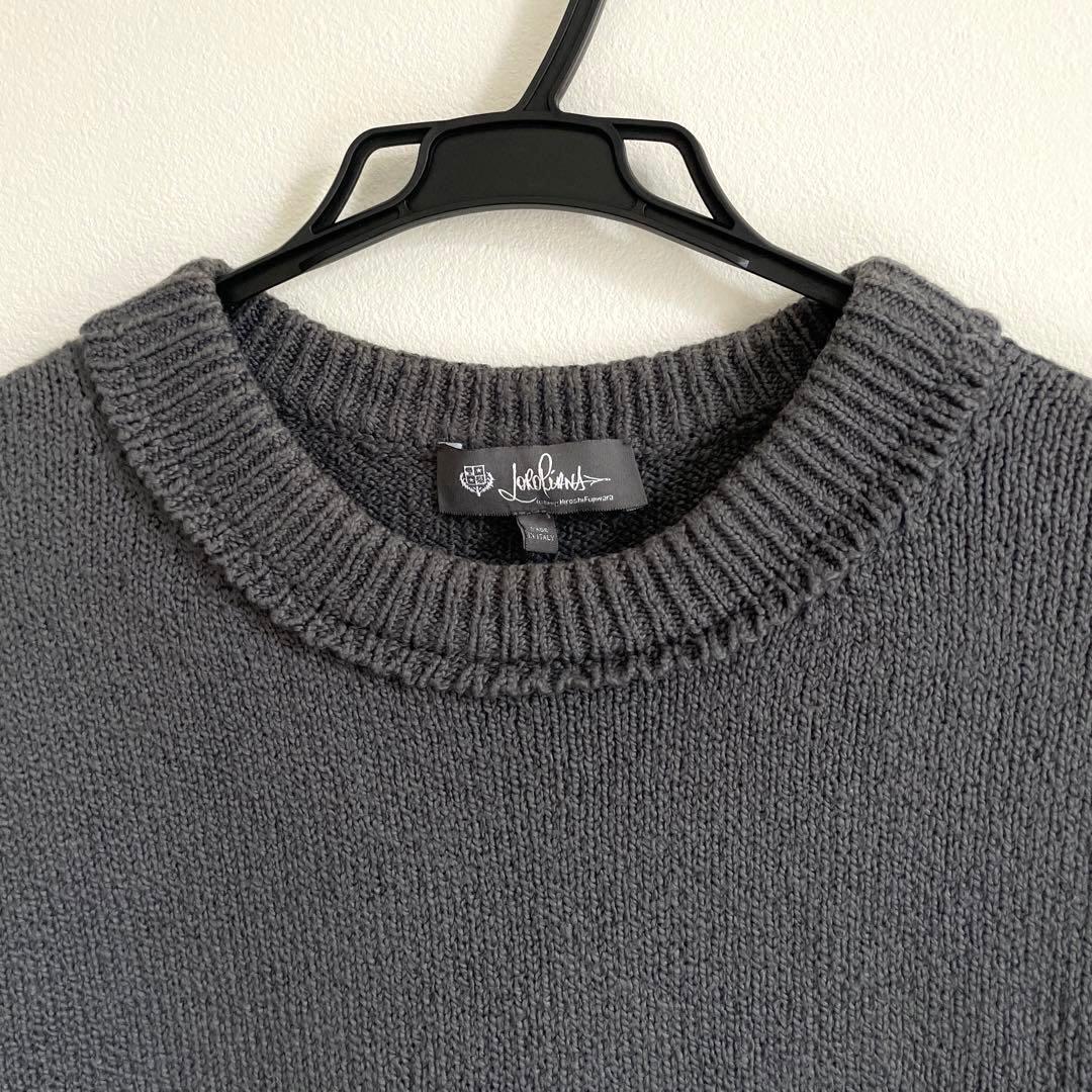 ロロピアーナ×藤原ヒロシコットンニットセーターグレーS