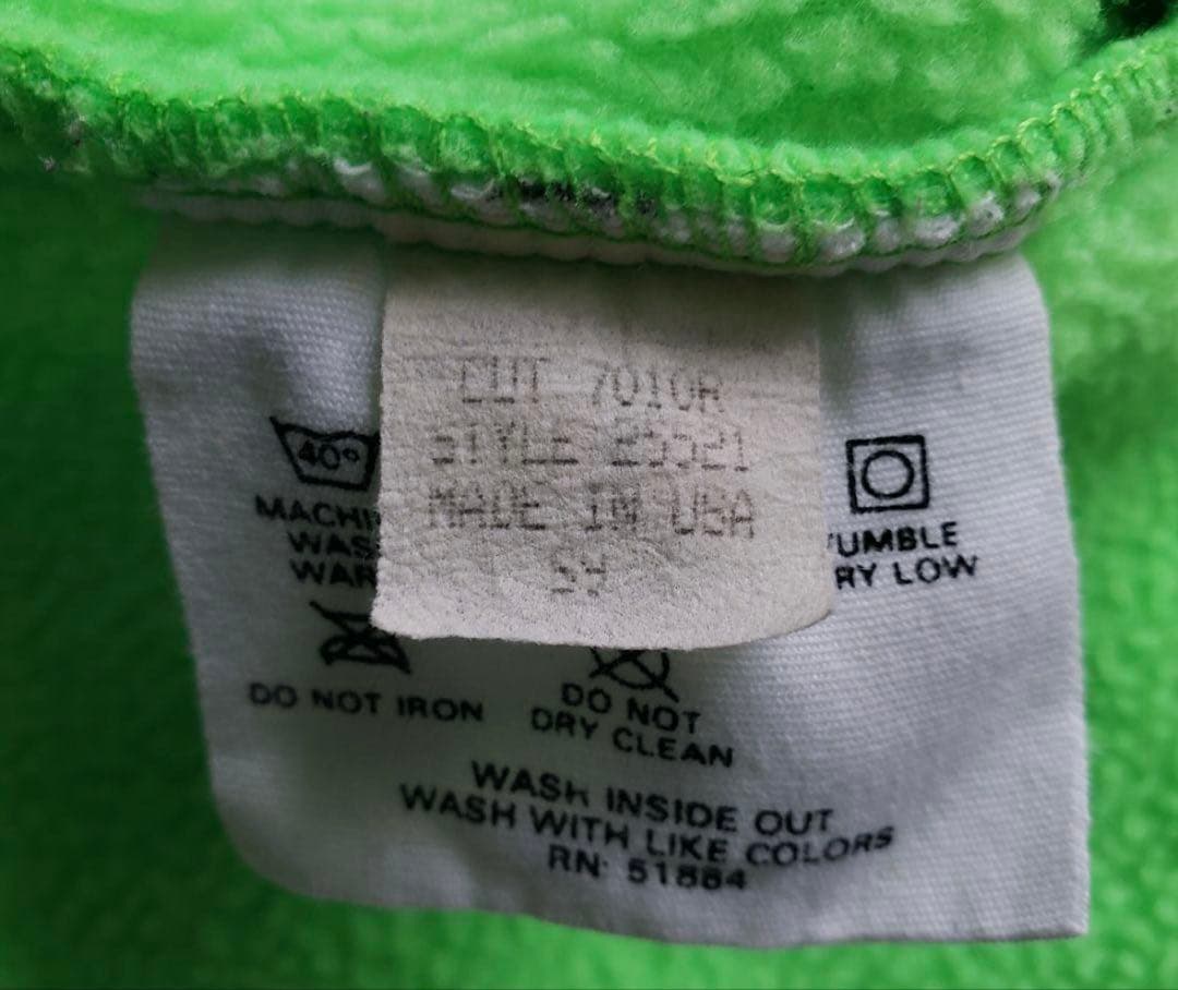 ハ*レ様 【希少・USA製】パタゴニア スナップT フリース S ネオン