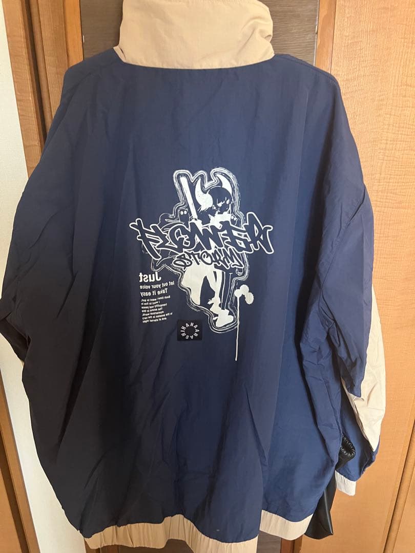 Eve 花嵐】ジップアップジャケット ネイビー Lサイズ - メルカリ