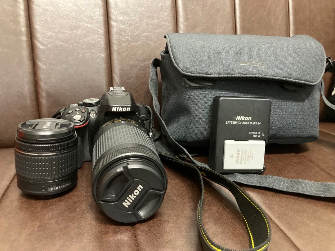 WiFi機能付☆NikonD5300 レンズ2本 Amazon.co.jp: Nikon D5300 AF-P DSLR Camera Double Zoom Kit, Black