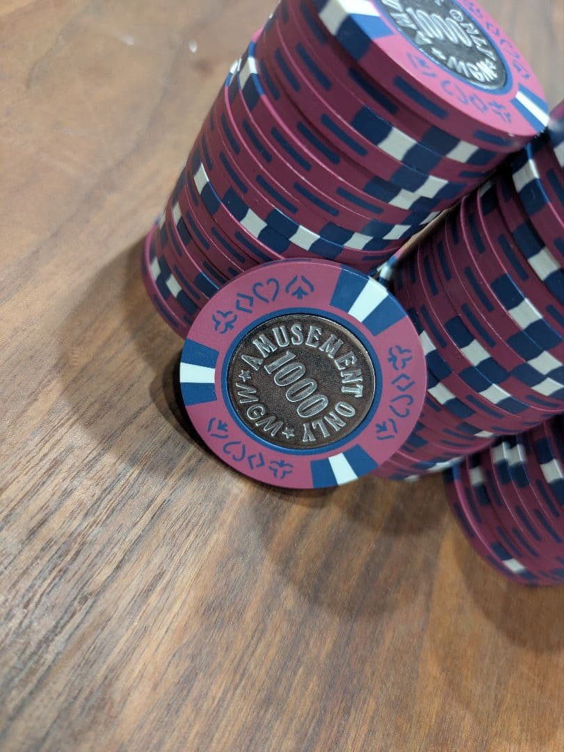 カジノチップ$1000表記 100枚 ポーカー バカラ チップ カジノ ヨコサワ