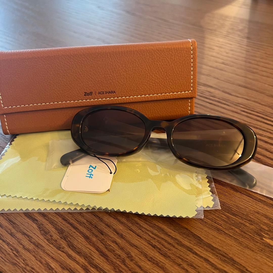 新品未使用・正規品】伊原葵×Zoffコラボ オーバル サングラス ブラウン