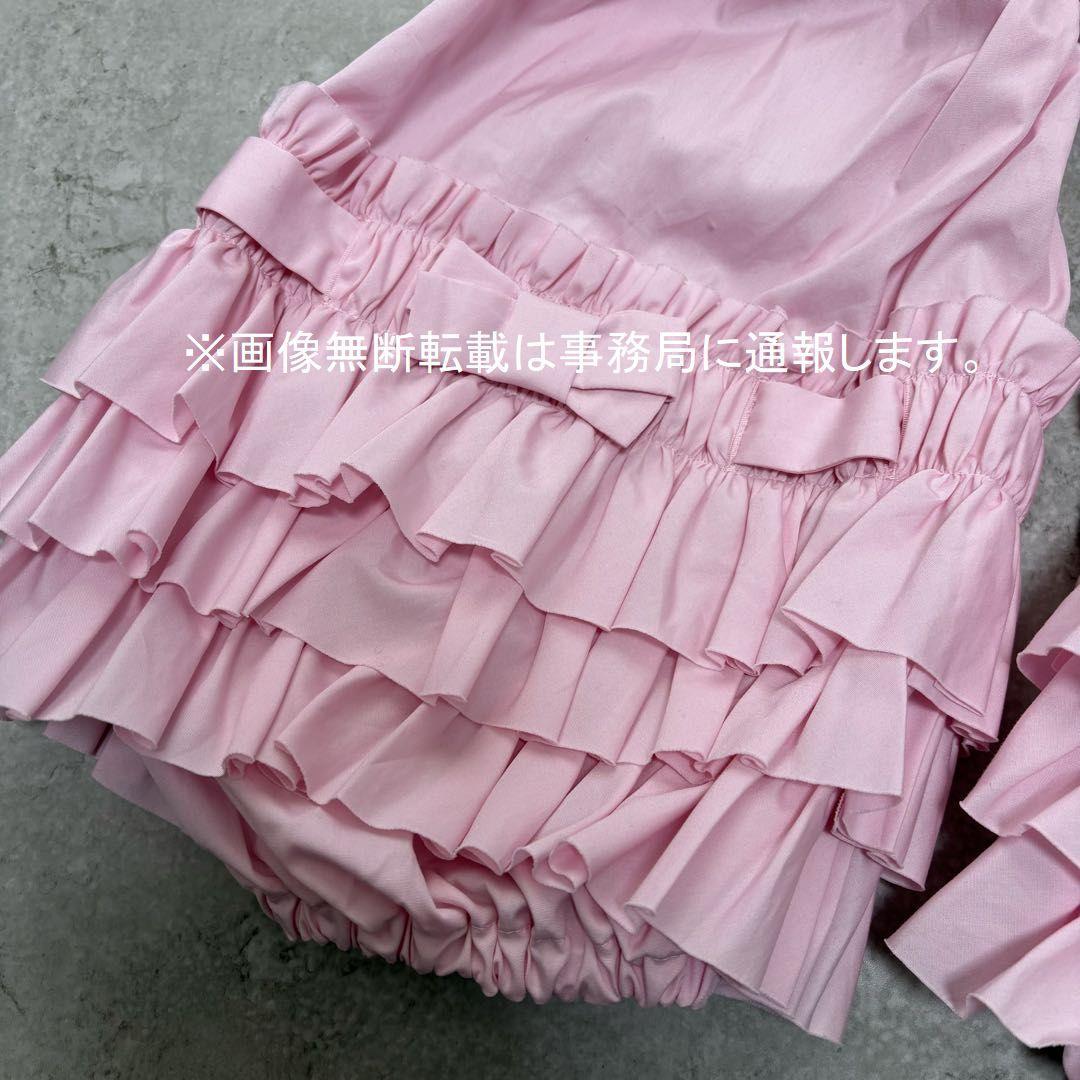 新品 2025SS コムデギャルソン ガール フリル リボン 付け袖/ピンク