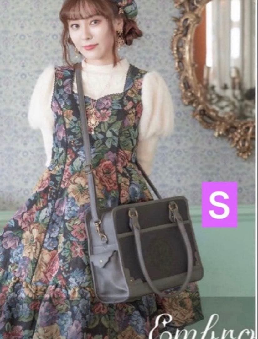 クラロリくる実 ワンピース ジャンスカ ジャンパースカート ゴブラン