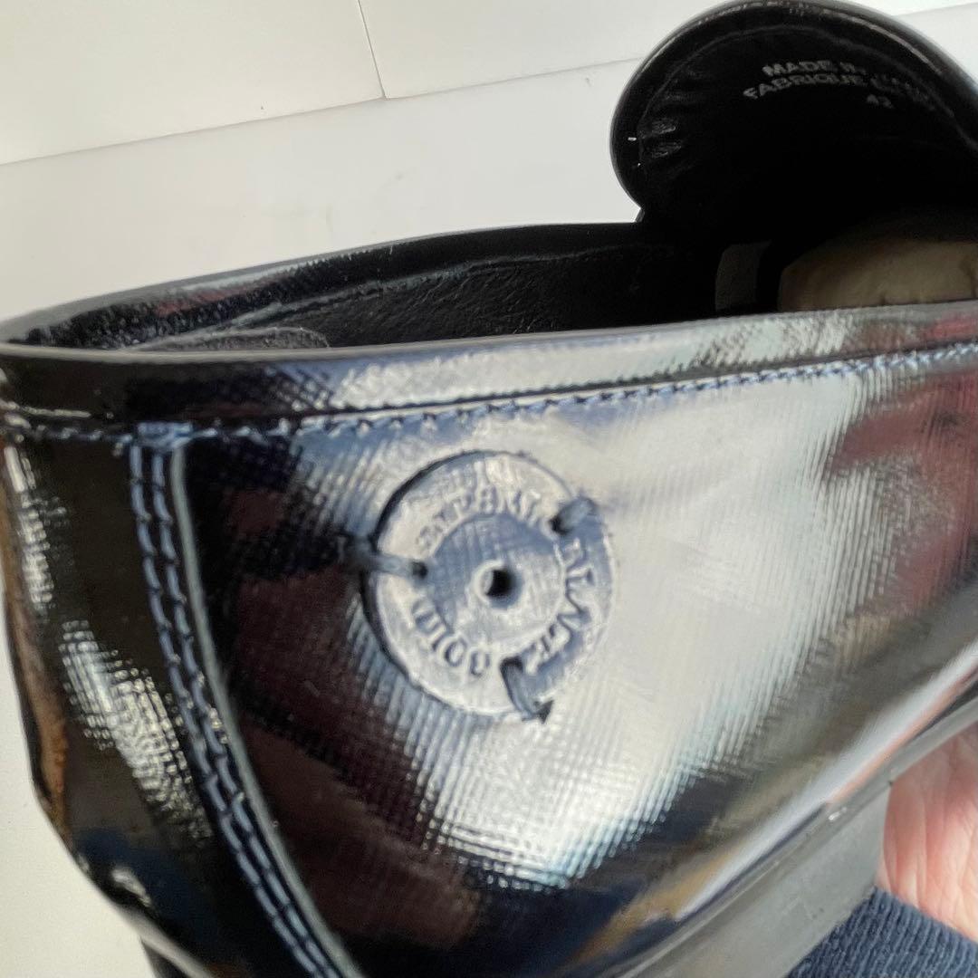 DIESEL BLACK GOLD エナメル レザー ローファー 靴 黒 27 - メルカリ