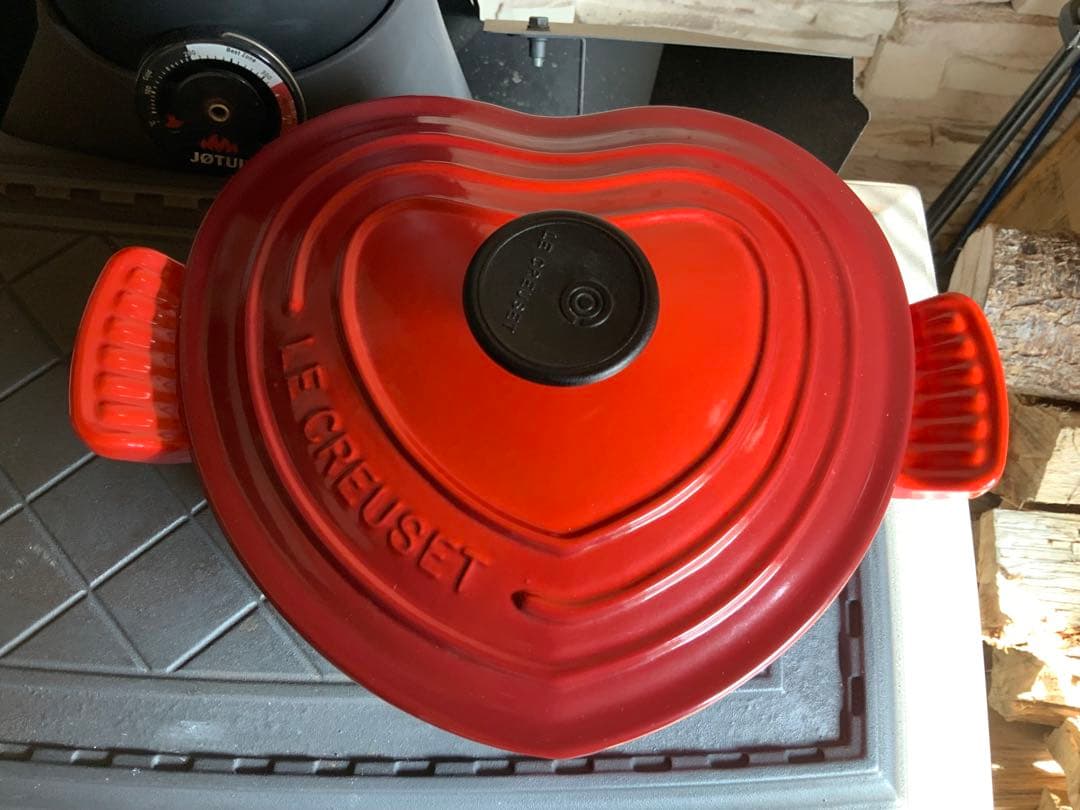 ル・クルーゼ ココット・ダムール ハート型鍋 2.0L チェリーレッド