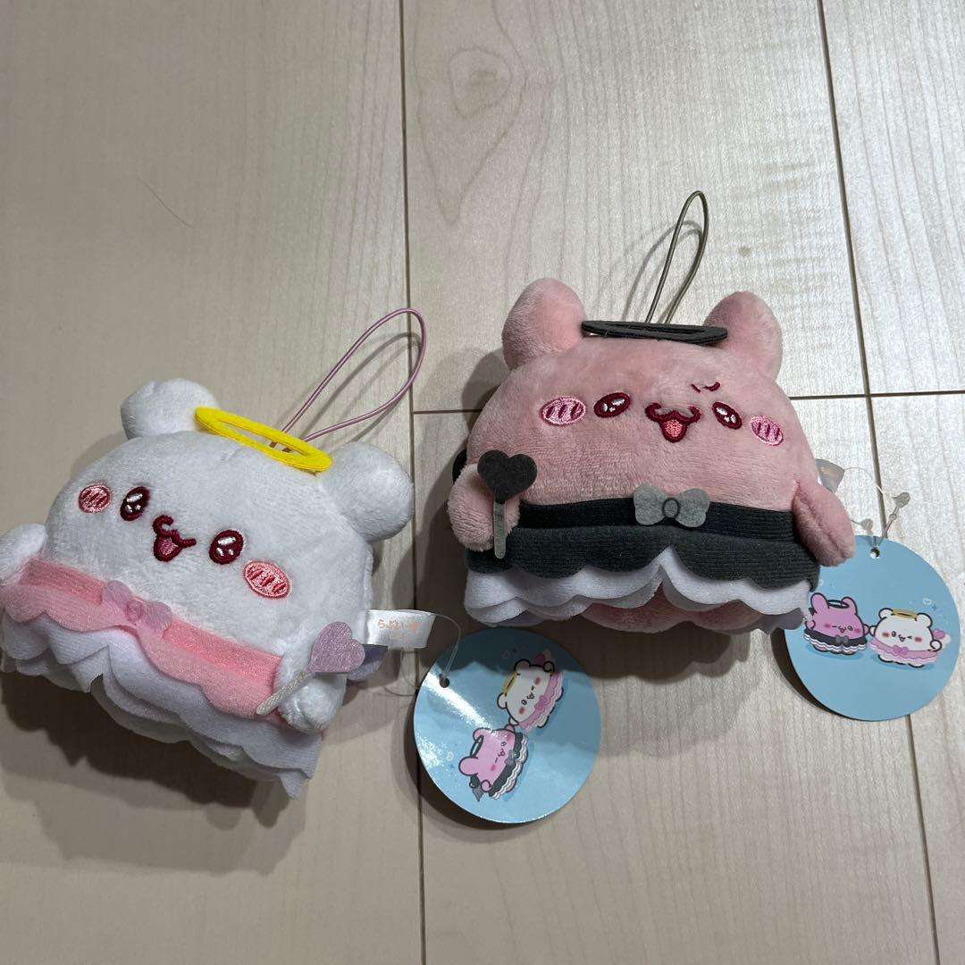 らぶいーず すもっぴ ぴょんちー 天使悪魔ぬいぐるみ 2点セット - メルカリ