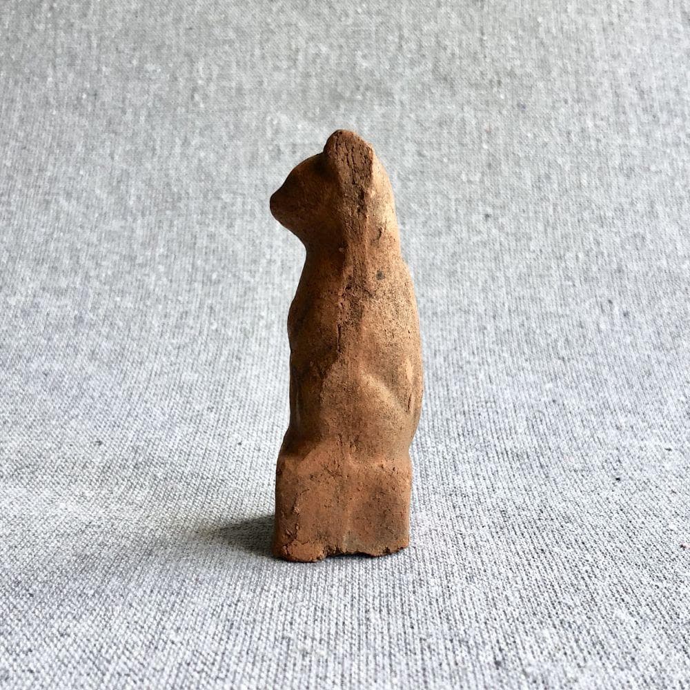 稲荷 鉄砲狐 今戸焼 土人形 置物 オブジェ 骨董 アンティーク 昭和