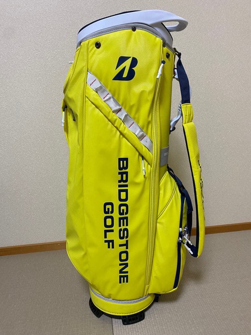 Kartoon　BRIDGESTONE GOLF キャディバッグ イエロー ブリヂストン BRIDGESTONE GOLF ツアーモデルレプリカキャディバッグ