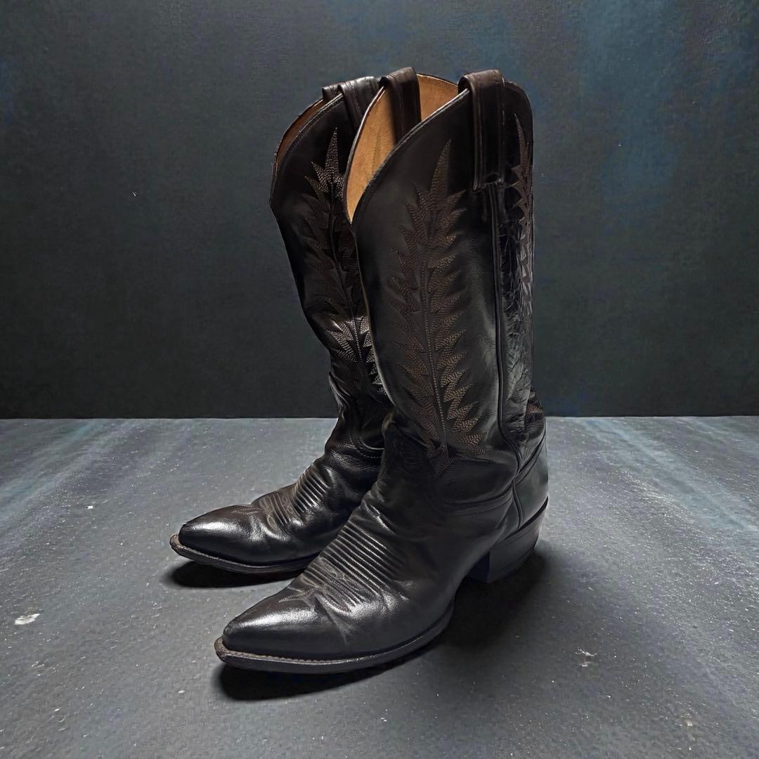 靴 Tony Lama real leather Westernboots BLK Tony Lama Men's Sealy Black Western Boots TL3000 – Russell's