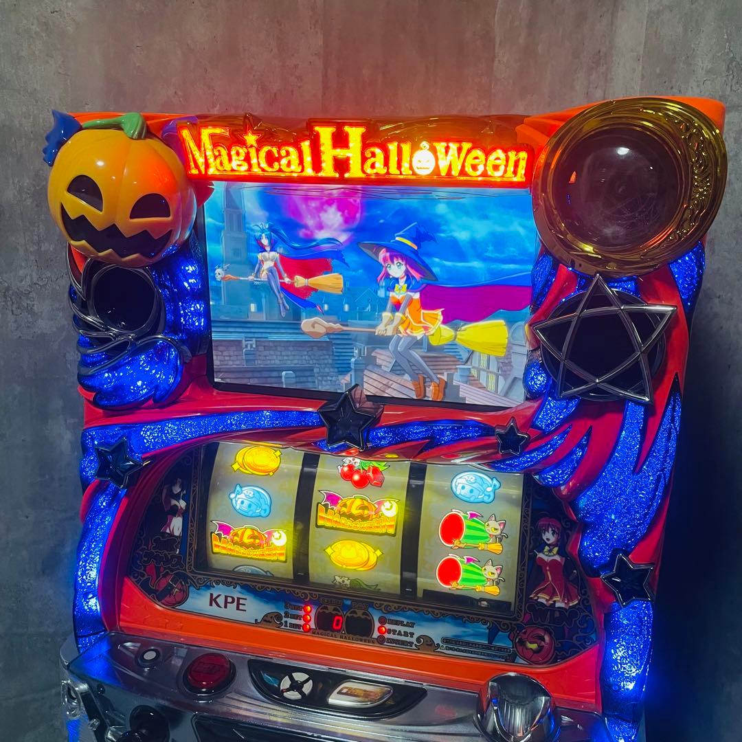 パチスロ実機 5号機 マジカルハロウィン5 コイン不要 スロット