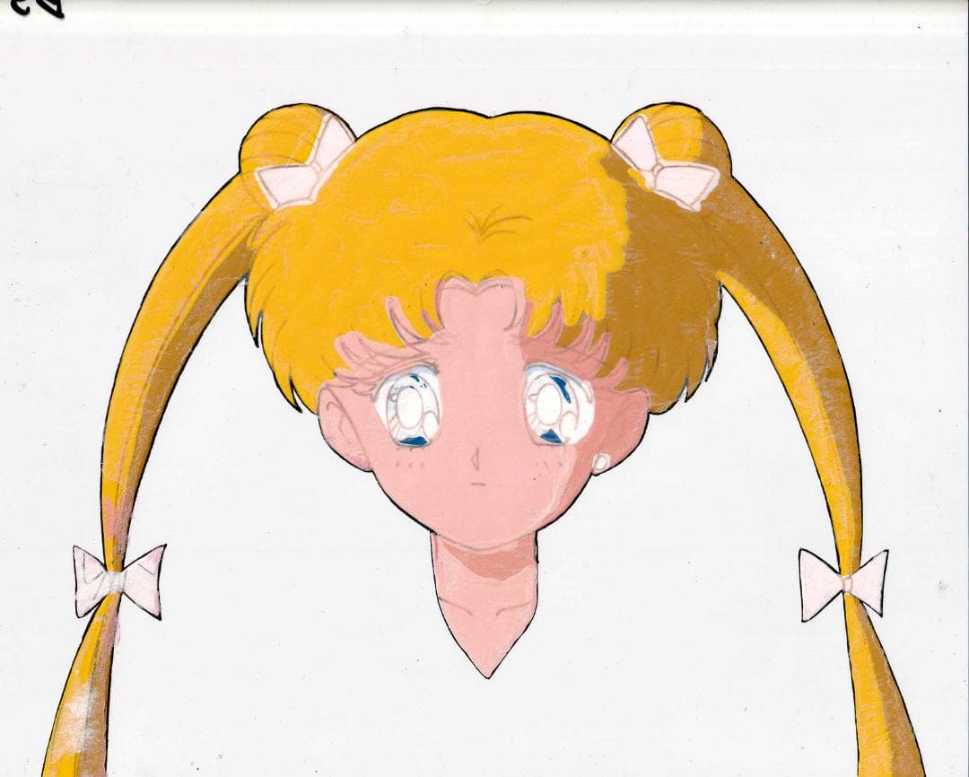 美少女戦士セーラームーン セル画（原画付） 月野うさぎ 顔アップ