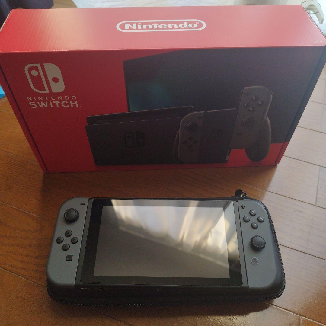 Nintendo Switch グレー 本体 元箱＆ケース付き Nintendo Switch 本体 グレー 付属品完備 ケース付き - メルカリ