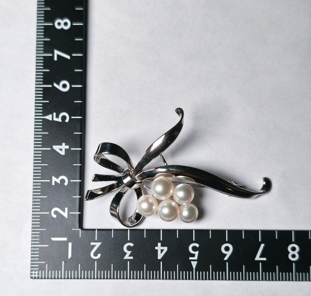 美品 最高級】ミキモト ブローチ パール リボン 愛子様 ご着用 箱付き